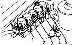 Releu compartiment motor (aripă dreaptă – modele M / T ( 1990-1993 ))