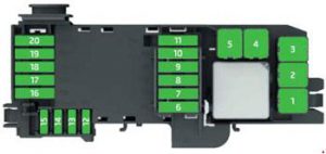 Skoda Rapid Spaceback – schema del fusibile - 2