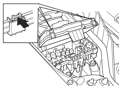 Schema cutiei de siguranțe din compartiment motor nr. 1