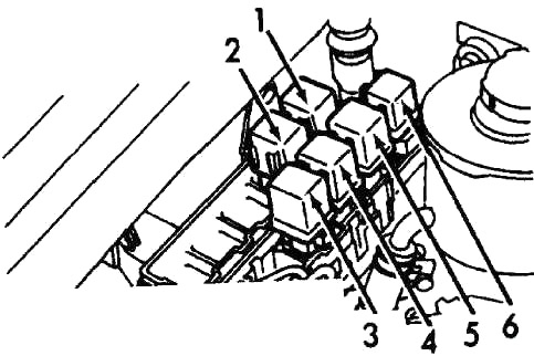 Releu compartiment motor (aripă dreapta)