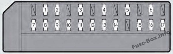 Schema cutiei de siguranțe Lexus GS450h 2013-2017 - 9