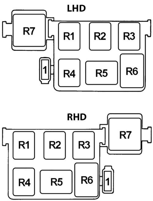 Schema siguranțelor și releelor – Mitsubishi Pajero, Montero, Shogun - 11