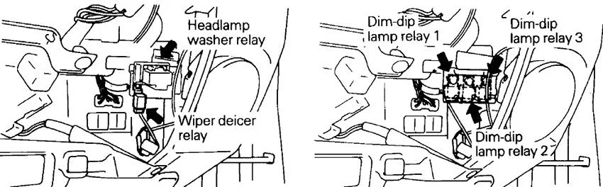 Schema siguranțelor și releelor – Mitsubishi Pajero, Montero, Shogun - 9
