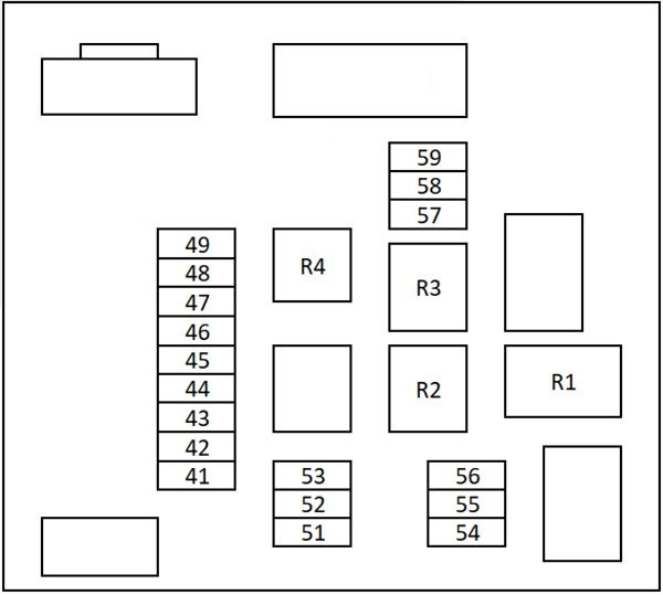 Nissan Qashqai (2006-2013) – schema cutiei de siguranțe - 3