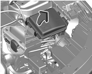 Bloc siguranțe în compartiment motor