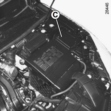 Cutia de siguranțe în compartiment motor