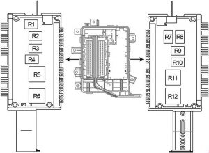 Panou cutia de siguranțe compartiment motor (2003-2007) - 2