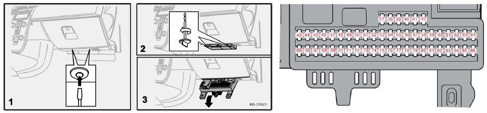 Volvo V50 – schema cutiei de siguranțe - 2