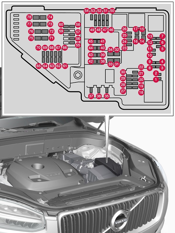 Siguranțe în compartiment motor